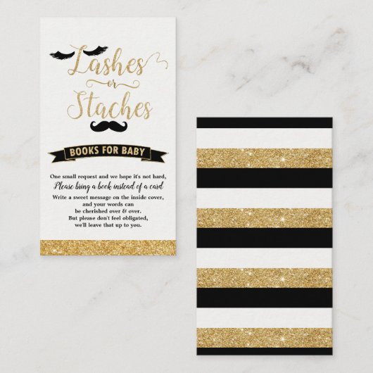 Enthüllung über Lashes und Staches Begleitkarte (Vorne/Hinten)