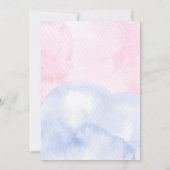 Enthüllung über Wasserfarbenjunge oder Mädchen Einladung (Rückseite)