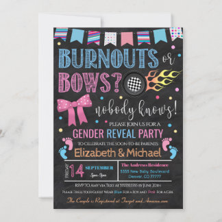 Enthüllung von Ausbrüchen oder Bows Gender Einladung