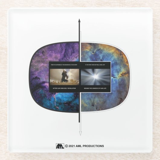 Enthüllung zur Genesis Teil 2 Glasuntersetzer (Vorderseite)