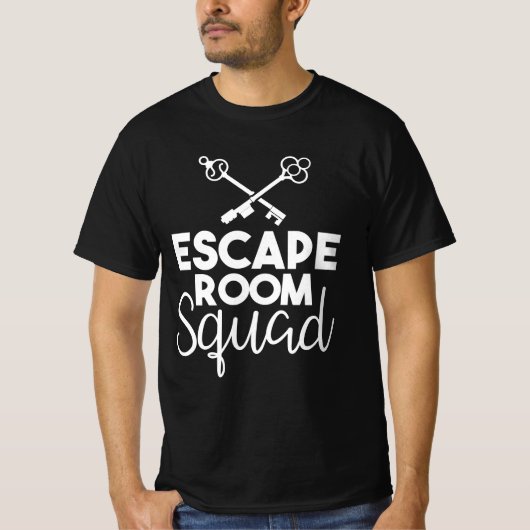 Enthusiast des Escape Room Squad-Escape T-Shirt (Vorderseite)