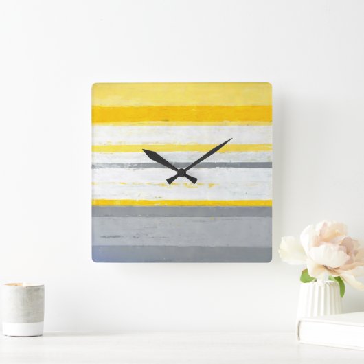 "Enthusiasten" Uhr Abstrakter Grauen und Gelben (Zuhause)