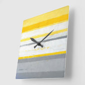 "Enthusiasten" Uhr Abstrakter Grauen und Gelben (Winkel)