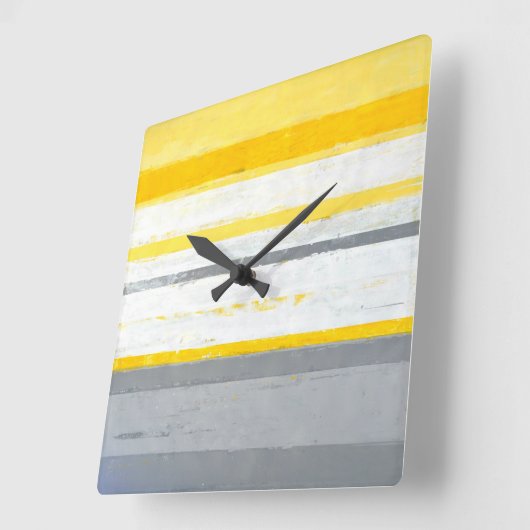 "Enthusiasten" Uhr Abstrakter Grauen und Gelben (Winkel)