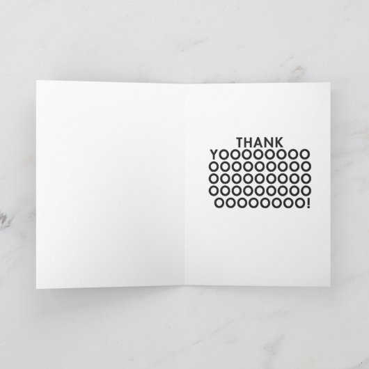 ENTHUSIASTISCHE CODE Vielen Dank Dankeskarte (Innenseite)