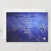 Enthusiastisches Blau - Jahrestags-Einladung Einladung (Rückseite)