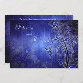 Enthusiastisches Blau - Jahrestags-Einladung Einladung (Vorne/Hinten)