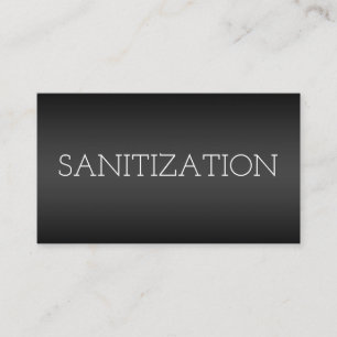 Entinfektionsmittel Schwarz Visitenkarte