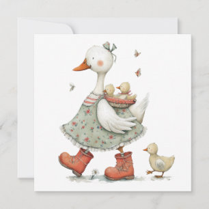 Entizückende Gans Whimsical Muttertag Mama Babys Karte