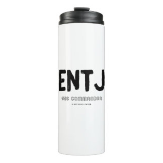 ENTJ - Entscheidender Führer (schwarz) Thermosbecher