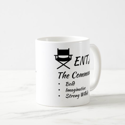 ENTJ MBTI Myers-Briggs Typindikator Persönlichkeit Kaffeetasse (VorderseiteRechts)