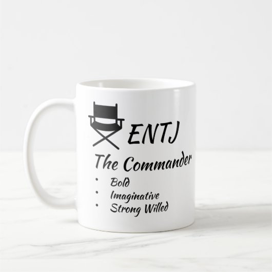 ENTJ MBTI Myers-Briggs Typindikator Persönlichkeit Kaffeetasse (Links)