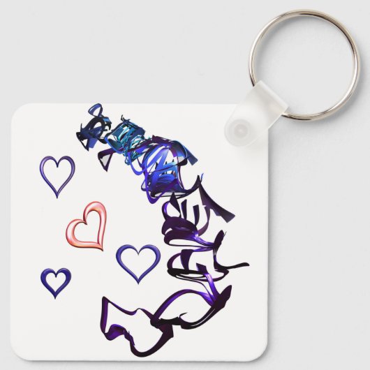 Entketten Sie den Schlüsselring meines Herzplatzes Schlüsselanhänger (Rückseite)