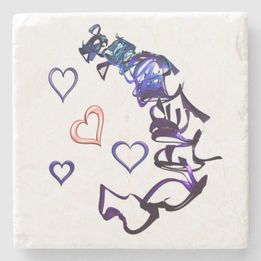 Entketten Sie den Untersetzer "Mein Herz Stone" (Vorderseite)