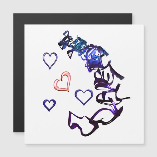 Entketten Sie die Magnetkarte des Herzens (Vorne/Hinten)