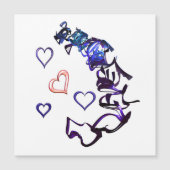 Entketten Sie die Magnetkarte des Herzens (Vorderseite)