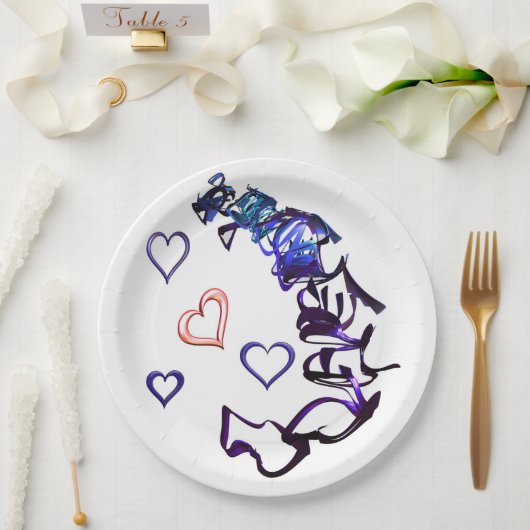 Entketten Sie die Teller von "Mein Herz" (Hochzeit)