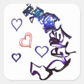 Entketten Sie meinen Heftsticker Quadratischer Aufkleber (Vorderseite)