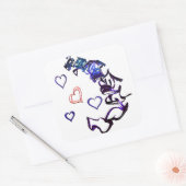 Entketten Sie meinen Heftsticker Quadratischer Aufkleber (Umschlag)