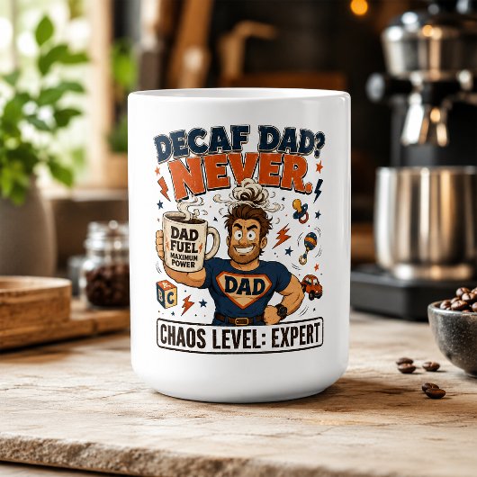 Entkoffeinierter-Vater-Chaos-Level-Experte-Tasse V Kaffeetasse