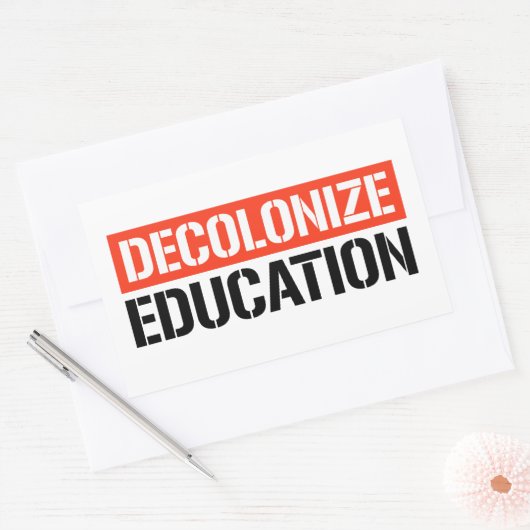 Entkolonialisierung der Bildung Rechteckiger Aufkleber (Umschlag)