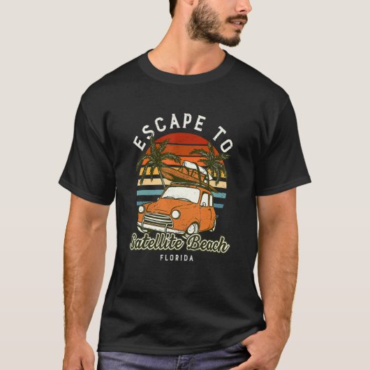 Entkommen Sie dem Satelliten Beach Ocean Florida B T-Shirt (Vorderseite)