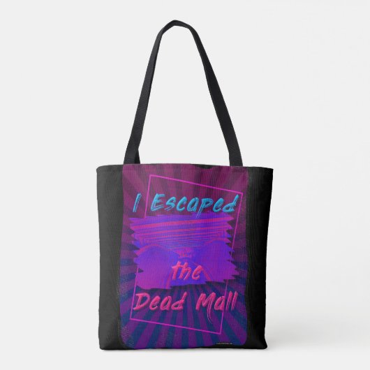 Entkommen Sie dem Slogan "Dead Mall Retro Fun" Tasche (Rückseite)