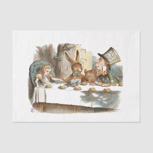 Entkoppelung der Alice im Wunderland Vintag Seidenpapier (Vorderseite)