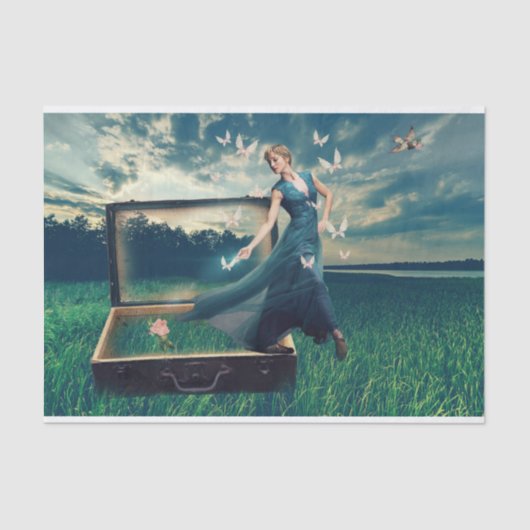 Entkoppelung von Frauen Seidenpapier (Vorderseite)