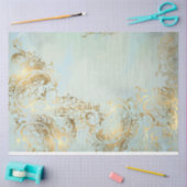 Entkoppelung von Peacock Gold und Dusty Blue Seidenpapier (Basteln)