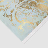 Entkoppelung von Peacock Gold und Dusty Blue Seidenpapier (Ausschnitt)