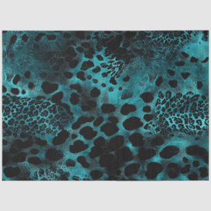 Entkopplung der Aquamarinen Tiger-Hautfarbe Seidenpapier