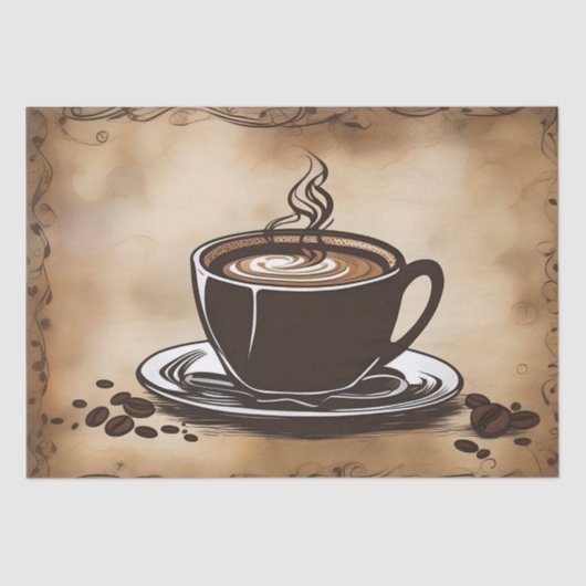 Entkopplung der letzten Kaffeekuchen / Seidenpapier (Vorderseite)