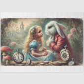 Entkopplung des Vintagen Alice- und Kaninchenwalde Seidenpapier (Vorderseite)