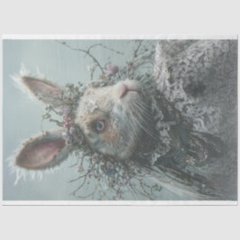 Entkopplung des Vintagen Osterkaninchens Seidenpapier