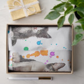 Entkopplung von Hunden und Katzen in einer Reihe Seidenpapier (Geschenk)