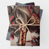 Entkopplung von Steampunk-Sumpf-Alligatoren Geschenkpapier Set (Beispiel)