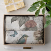 Entkopplung von Vintagen Vögeln und Rose Seidenpapier (Geschenk)