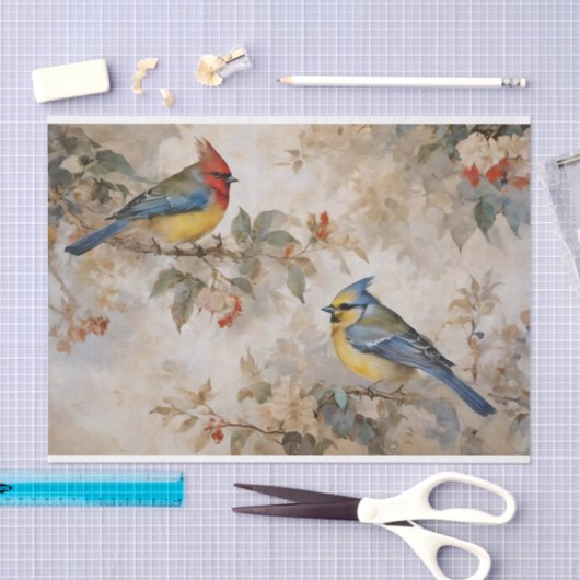 Entkopplung von Vögeln und Branchen Seidenpapier (Handwerk)