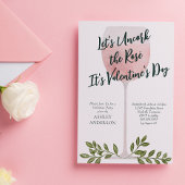 Entkorken Sie das Rosé Wine Valentine's Day Party Einladung