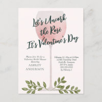 Entkorken Sie die Rosé Valentine Bridal Dusche Ein