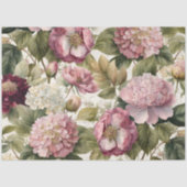 Entkundung des Vintagen Blumenmostes Pink Peony Hy Seidenpapier (Vorderseite)