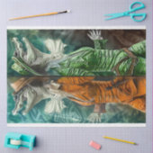 Entkundung von anthropomorphen Alligator-Duellator Seidenpapier (Basteln)