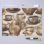 Entkundung von Kaffeekassen / Seidenpapier (Handwerk)