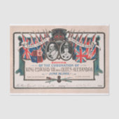 Entkundungspapier für Vintage Viktorianische Krönu Seidenpapier (Vorderseite)