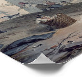 Entladen von Fischereibooten Poster (Ecke)