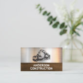 Entladewagen und Bagger Visitenkarte (Stehend Vorderseite)