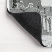 Entlang dem Kanal in altem Manhattan Mousepad (Ecke)