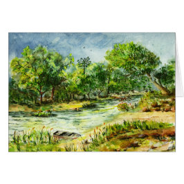 Entlang dem Ocklawaha Fluss-alten Florida-Aquarell
