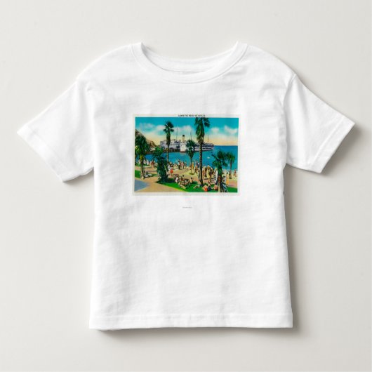 Entlang dem Strand in AvalonCatalina Insel, CA Kleinkind T-shirt (Vorderseite)